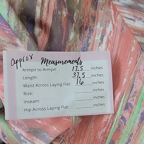 Calvin Klein V-Neck A-Line Fit and Flare Size 10 Multi Colored Pastel Watercolor - Picture 8 of 8